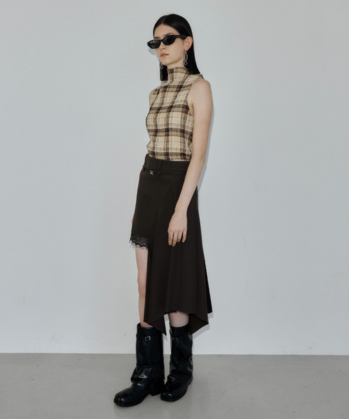 JOSE MOON（ジョゼムーン）の「IREGULARHEM MINI SKIRT/イレギュラーヘムスカート（スカート・レディース・グレー/ブラック・36/38）」の17枚目の写真