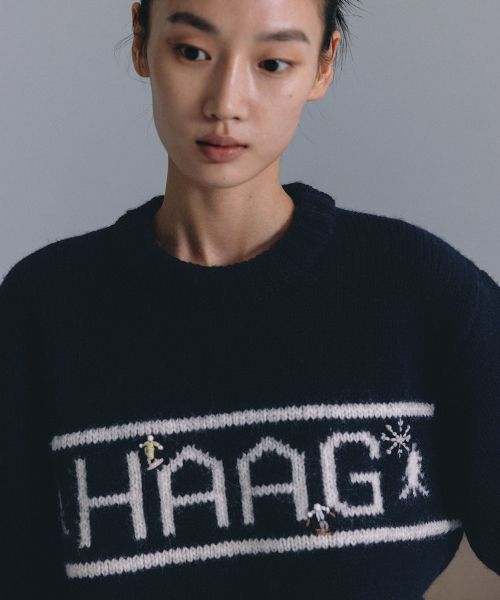 haag(ヘイグ)の「a winter haag sweater (navy)(ニット/セーター・レディース・その他・FREE)」の3枚目の写真
