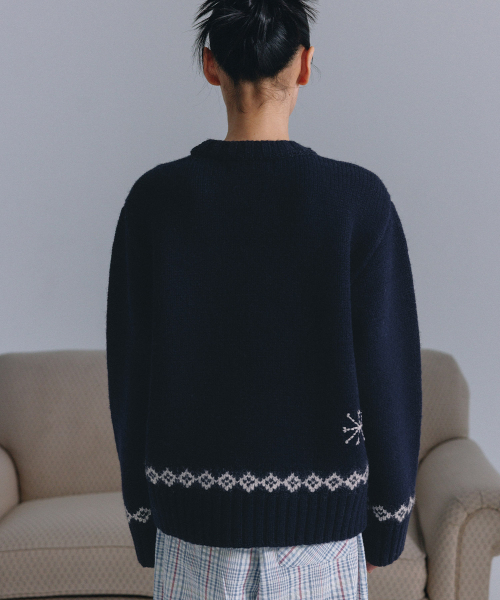 haag(ヘイグ)の「a winter haag sweater (navy)(ニット/セーター・レディース・その他・FREE)」の5枚目の写真
