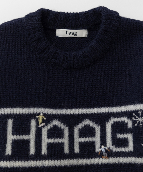 haag(ヘイグ)の「a winter haag sweater (navy)(ニット/セーター・レディース・その他・FREE)」の13枚目の写真