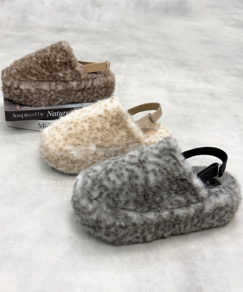 DEMETER（デメテル）の「厚底 プラットフォーム バックストラップ ファーサンダル（サンダル・レディース・ブラック/ベージュ/ブラウン・LL/M/L/S）」の5枚目の写真