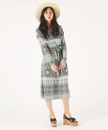 MOUSSY | TILE PATTERN SHIRT DRESS(ワンピース)
