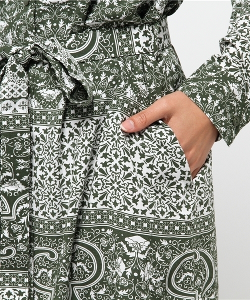 MOUSSY（マウジー）の「TILE PATTERN SHIRT DRESS（ワンピース・レディース・グリーン系その他/オレンジ系その他/ダークネイビー・FREE）」の13枚目の写真