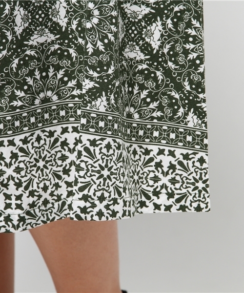 MOUSSY（マウジー）の「TILE PATTERN SHIRT DRESS（ワンピース・レディース・グリーン系その他/オレンジ系その他/ダークネイビー・FREE）」の14枚目の写真