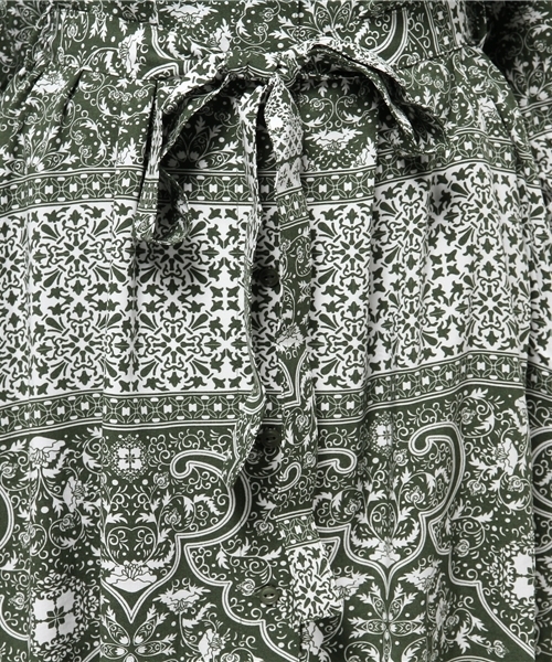 MOUSSY（マウジー）の「TILE PATTERN SHIRT DRESS（ワンピース・レディース・グリーン系その他/オレンジ系その他/ダークネイビー・FREE）」の15枚目の写真