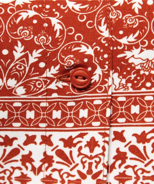 MOUSSY（マウジー）の「TILE PATTERN SHIRT DRESS（ワンピース・レディース・グリーン系その他/オレンジ系その他/ダークネイビー・FREE）」の5枚目の写真