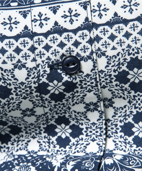 MOUSSY（マウジー）の「TILE PATTERN SHIRT DRESS（ワンピース・レディース・グリーン系その他/オレンジ系その他/ダークネイビー・FREE）」の6枚目の写真