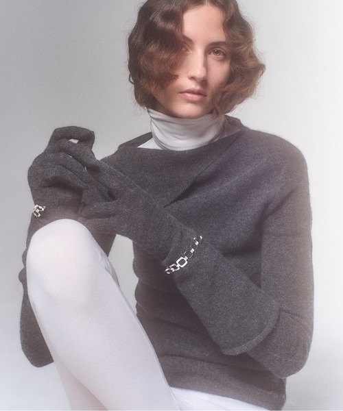 IRIS47（イリスフォーセブン）の「【IRIS 47】apex cashmere tops/エイペクス カシミヤ トップス dress38（ニット/セーター・レディース・ダークグレー/ブルー/ブラック・FREE）」の6枚目の写真