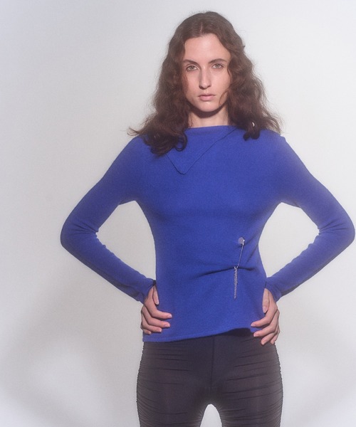 IRIS47（イリスフォーセブン）の「【IRIS 47】apex cashmere tops/エイペクス カシミヤ トップス dress38（ニット/セーター・レディース・ダークグレー/ブルー/ブラック・FREE）」の10枚目の写真