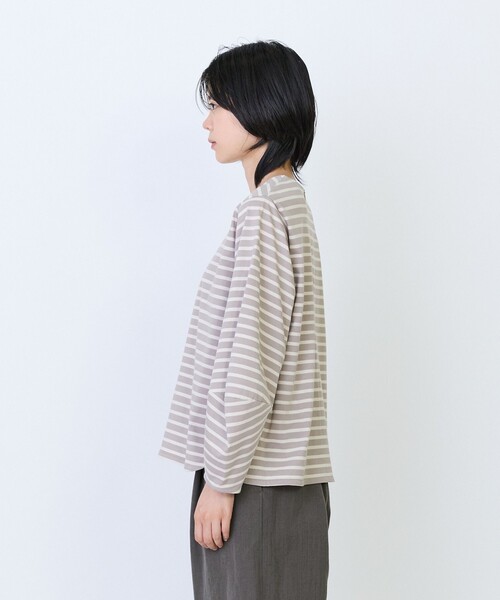 LOISIR(ロワズィール)の「コットン天竺無地・ボーダーボトルスリーブプルオーバー(Tシャツ/カットソー・レディース・ブルー系その他/ベージュ系その他/ブラック/オフホワイト・FREE)」の20枚目の写真