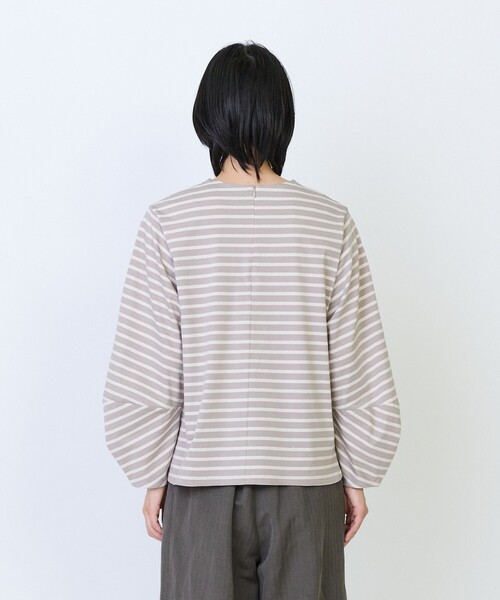 LOISIR(ロワズィール)の「コットン天竺無地・ボーダーボトルスリーブプルオーバー(Tシャツ/カットソー・レディース・ブルー系その他/ベージュ系その他/ブラック/オフホワイト・FREE)」の21枚目の写真