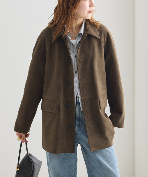 DUNST(ダンスト)の「DUNST/ダンスト UNISEX LILY ALTER-SUEDE HALFJACKET ジャケット(その他アウター・レディース・カーキ・X-SMALL)」の3枚目の写真