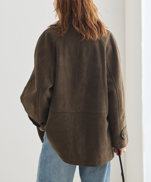 DUNST(ダンスト)の「DUNST/ダンスト UNISEX LILY ALTER-SUEDE HALFJACKET ジャケット(その他アウター・レディース・カーキ・X-SMALL)」の5枚目の写真
