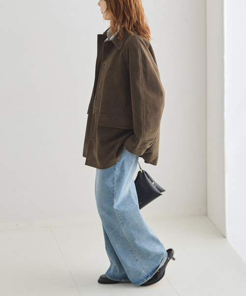 DUNST(ダンスト)の「DUNST/ダンスト UNISEX LILY ALTER-SUEDE HALFJACKET ジャケット(その他アウター・レディース・カーキ・X-SMALL)」の7枚目の写真