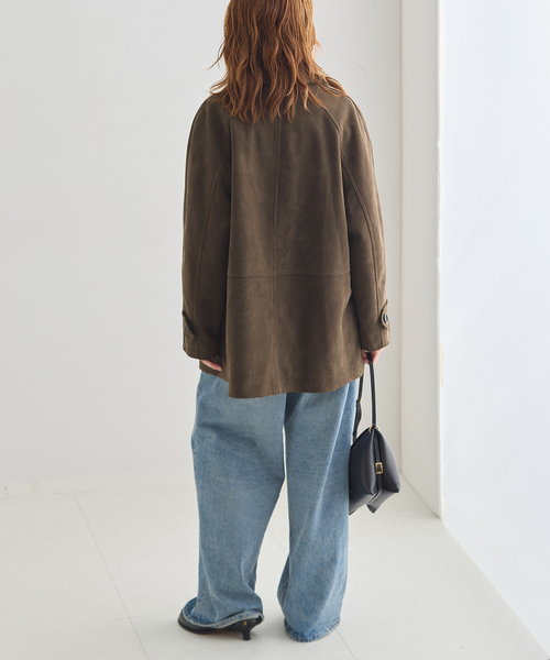 DUNST(ダンスト)の「DUNST/ダンスト UNISEX LILY ALTER-SUEDE HALFJACKET ジャケット(その他アウター・レディース・カーキ・X-SMALL)」の8枚目の写真
