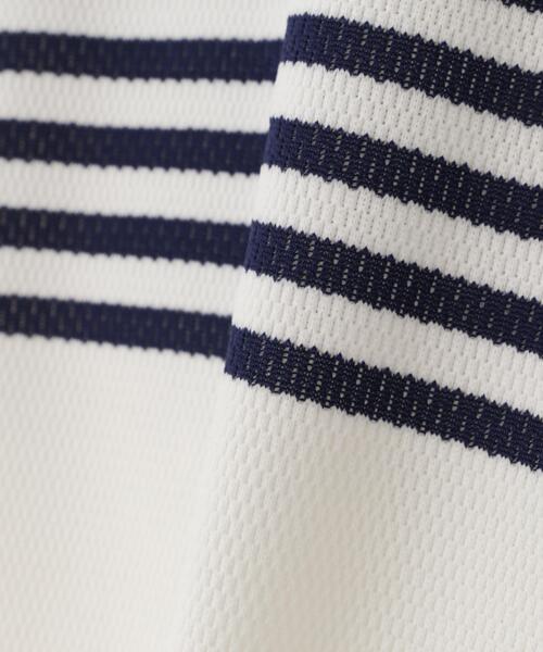 PEARLY GATES（パーリーゲイツ）の「【PEARLY GATES】Peメッシュパネルボーダー半袖ハイネックカットソー (WOMENS)（Tシャツ/カットソー・レディース・ネイビー/ホワイト系その他/ブルー・LARGE/SMALL/MEDIUM）」の10枚目の写真