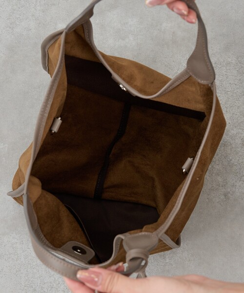 collex（コレックス）の「ｍarco masi  ECO SUEDE TOTE M（トートバッグ・レディース・カーキ/ブラウン・M）」の13枚目の写真