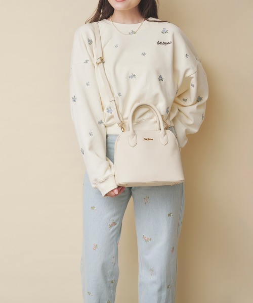 Cath Kidston(キャスキッドソン)の「エンブロイダリースウェットトップス Floral Garden Embroidery(スウェット・レディース・ブラウン/ライトピンク/グレー/アイボリー・FREE)」の10枚目の写真