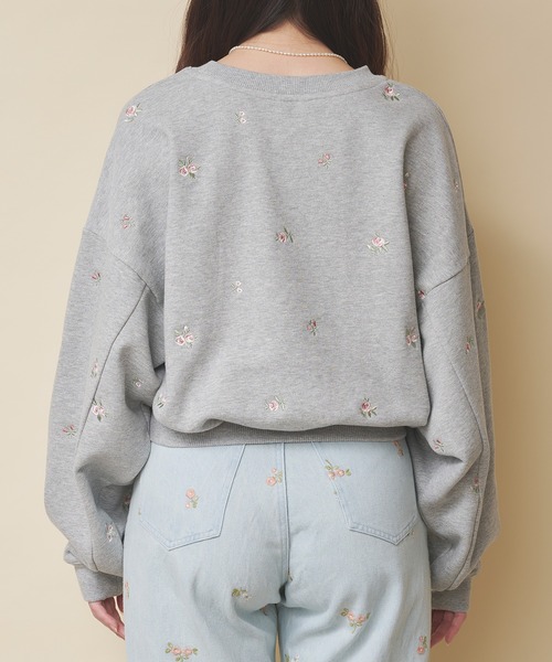 Cath Kidston(キャスキッドソン)の「エンブロイダリースウェットトップス Floral Garden Embroidery(スウェット・レディース・ブラウン/ライトピンク/グレー/アイボリー・FREE)」の21枚目の写真