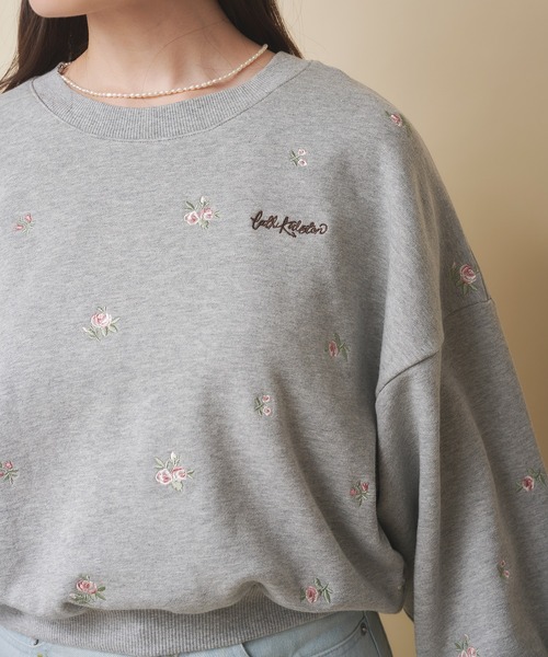Cath Kidston(キャスキッドソン)の「エンブロイダリースウェットトップス Floral Garden Embroidery(スウェット・レディース・ブラウン/ライトピンク/グレー/アイボリー・FREE)」の22枚目の写真