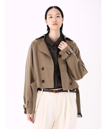 Cropped Trench Coat _Beige