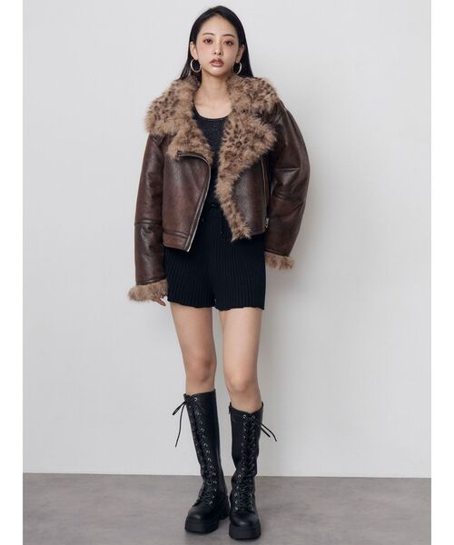 MURUA(ムルーア)の「【WEB限定】レースアップロングブーツ(ブーツ・レディース・ブラック・24.5/23.5/22.5)」の5枚目の写真