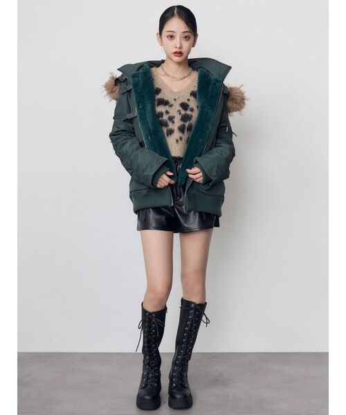 MURUA(ムルーア)の「【WEB限定】レースアップロングブーツ(ブーツ・レディース・ブラック・24.5/23.5/22.5)」の6枚目の写真
