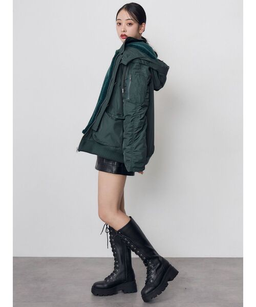 MURUA(ムルーア)の「【WEB限定】レースアップロングブーツ(ブーツ・レディース・ブラック・24.5/23.5/22.5)」の7枚目の写真