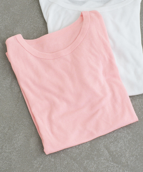 IENA(イエナ)の「《追加》コットンシアープルオーバー(Tシャツ/カットソー・レディース・ブラック/ホワイト/グレー/レッド系その他/ピンク・FREE)」の4枚目の写真