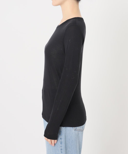 IENA(イエナ)の「《追加》コットンシアープルオーバー(Tシャツ/カットソー・レディース・ブラック/ホワイト/グレー/レッド系その他/ピンク・FREE)」の7枚目の写真