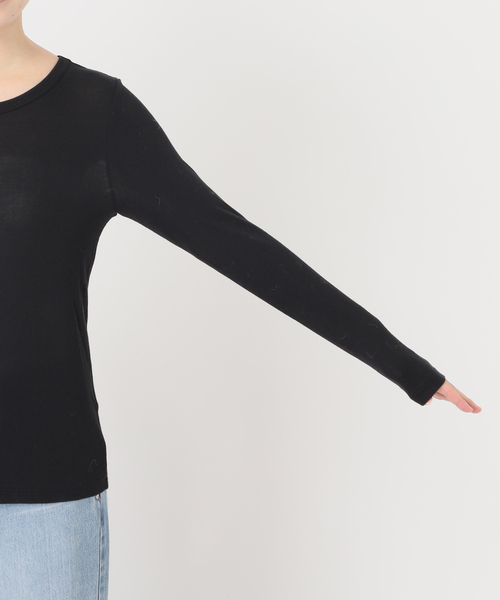 IENA(イエナ)の「《追加》コットンシアープルオーバー(Tシャツ/カットソー・レディース・ブラック/ホワイト/グレー/レッド系その他/ピンク・FREE)」の10枚目の写真
