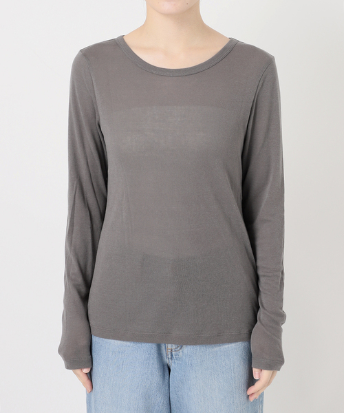 IENA(イエナ)の「《追加》コットンシアープルオーバー(Tシャツ/カットソー・レディース・ブラック/ホワイト/グレー/レッド系その他/ピンク・FREE)」の13枚目の写真