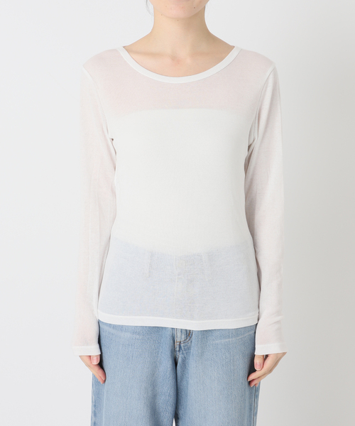 IENA(イエナ)の「《追加》コットンシアープルオーバー(Tシャツ/カットソー・レディース・ブラック/ホワイト/グレー/レッド系その他/ピンク・FREE)」の15枚目の写真