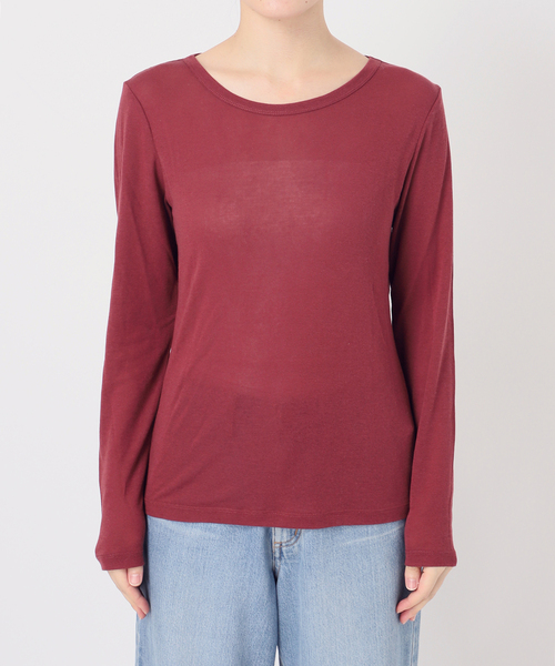 IENA(イエナ)の「《追加》コットンシアープルオーバー(Tシャツ/カットソー・レディース・ブラック/ホワイト/グレー/レッド系その他/ピンク・FREE)」の17枚目の写真