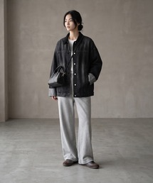 STYLE DELI（スタイルデリ）の「【BLK001】デニムミドルカバーオール（デニムジャケット）」