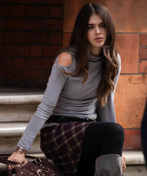 DIMANCHE（ディマンシュ）の「Muffler Shirring Top (grey)（Tシャツ/カットソー・レディース・その他・FREE）」の5枚目の写真