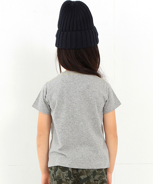 B:MING by BEAMS（ビーミングバイビームス）の「ビーミング by ビームス / パイルボーダー ポケットT（Tシャツ/カットソー・キッズ・ネイビー/ホワイト/ライトグレー・90/130/110/120/100/150/140/80）」の14枚目の写真