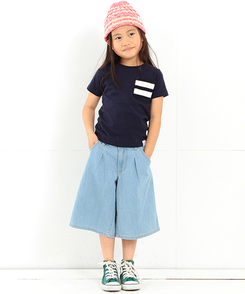 B:MING by BEAMS（ビーミングバイビームス）の「ビーミング by ビームス / パイルボーダー ポケットT（Tシャツ/カットソー・キッズ・ネイビー/ホワイト/ライトグレー・90/130/110/120/100/150/140/80）」の10枚目の写真