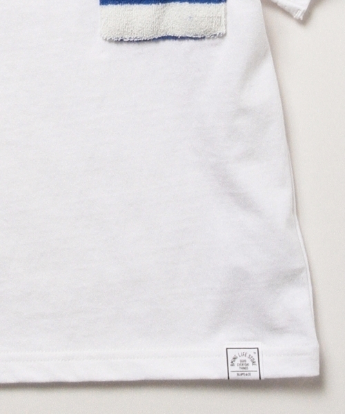 B:MING by BEAMS（ビーミングバイビームス）の「ビーミング by ビームス / パイルボーダー ポケットT（Tシャツ/カットソー・キッズ・ネイビー/ホワイト/ライトグレー・90/130/110/120/100/150/140/80）」の22枚目の写真