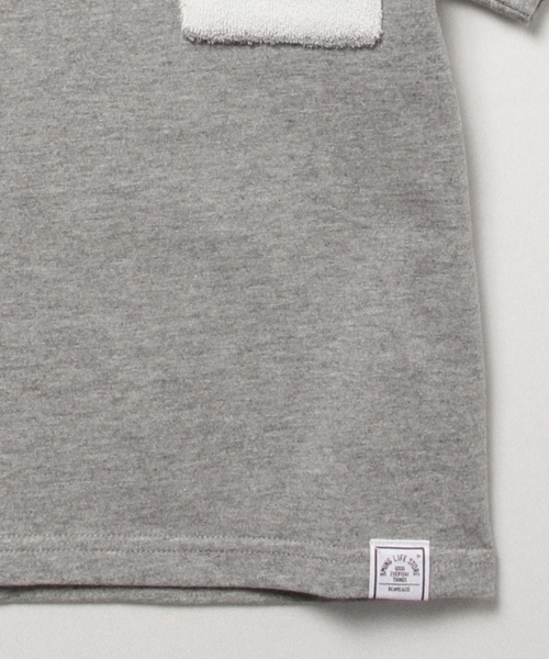 B:MING by BEAMS（ビーミングバイビームス）の「ビーミング by ビームス / パイルボーダー ポケットT（Tシャツ/カットソー・キッズ・ネイビー/ホワイト/ライトグレー・90/130/110/120/100/150/140/80）」の17枚目の写真