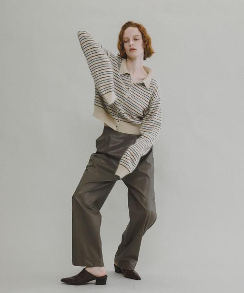 LAATO(ラート)の「polo knit cardigan(ニット/セーター・レディース・オフホワイト/ライトグレー・FREE)」の8枚目の写真