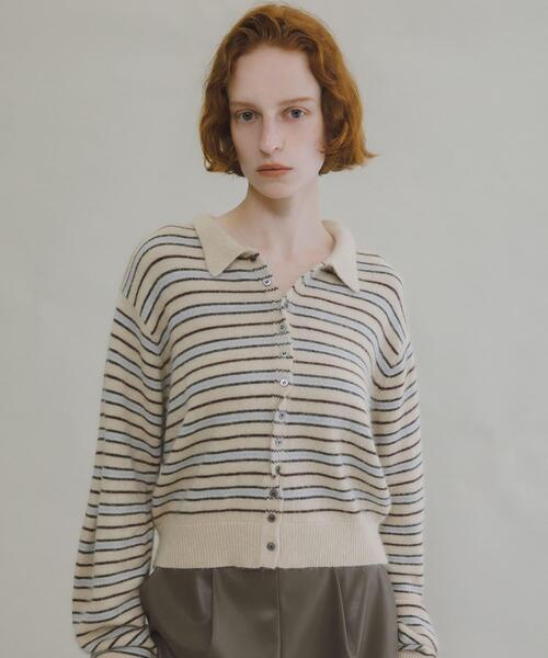LAATO(ラート)の「polo knit cardigan(ニット/セーター・レディース・オフホワイト/ライトグレー・FREE)」の11枚目の写真
