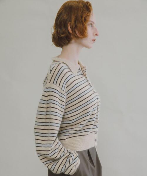 LAATO(ラート)の「polo knit cardigan(ニット/セーター・レディース・オフホワイト/ライトグレー・FREE)」の12枚目の写真