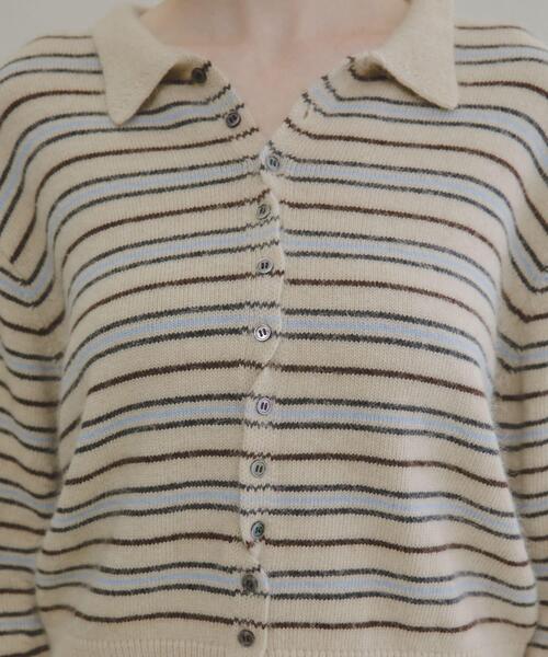 LAATO(ラート)の「polo knit cardigan(ニット/セーター・レディース・オフホワイト/ライトグレー・FREE)」の13枚目の写真