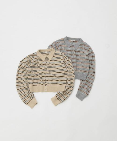 LAATO(ラート)の「polo knit cardigan(ニット/セーター・レディース・オフホワイト/ライトグレー・FREE)」の14枚目の写真