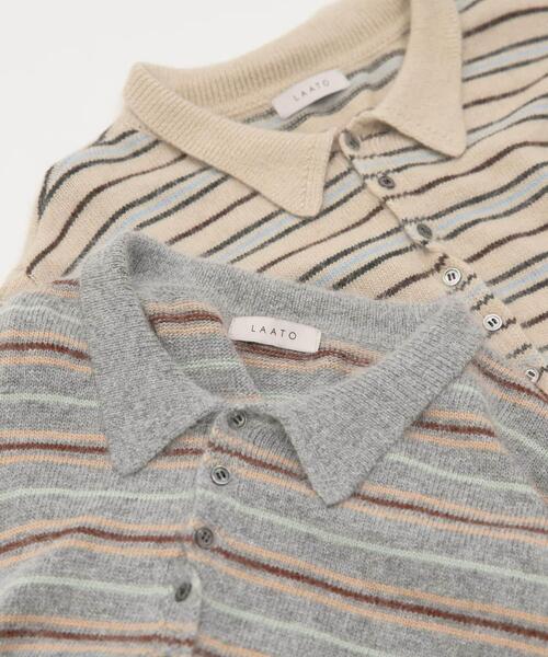 LAATO(ラート)の「polo knit cardigan(ニット/セーター・レディース・オフホワイト/ライトグレー・FREE)」の15枚目の写真