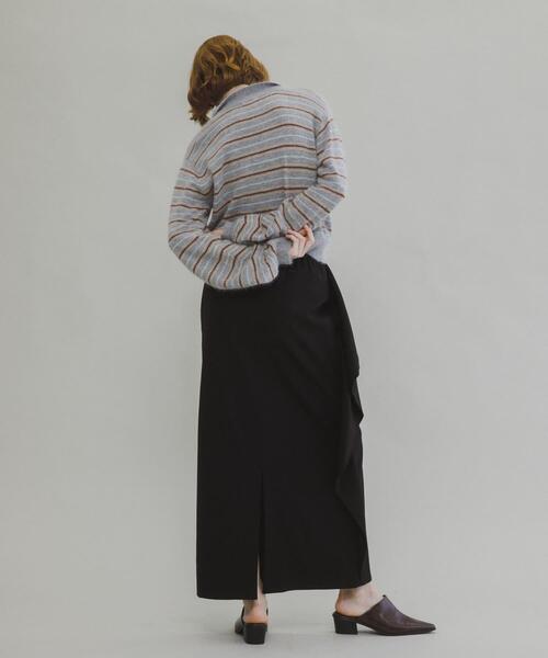 LAATO(ラート)の「polo knit cardigan(ニット/セーター・レディース・オフホワイト/ライトグレー・FREE)」の6枚目の写真