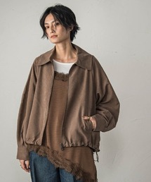 スウェードライクステンカラーブルゾン≪セットアップ対応≫