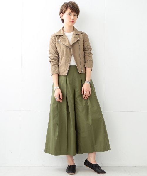 Ray BEAMS(レイビームス)の「Ray BEAMS / グログラン ライダース ブルゾン(ブルゾン・レディース・ブラック/ベージュ・0/1)」の5枚目の写真