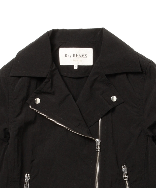 Ray BEAMS(レイビームス)の「Ray BEAMS / グログラン ライダース ブルゾン(ブルゾン・レディース・ブラック/ベージュ・0/1)」の7枚目の写真